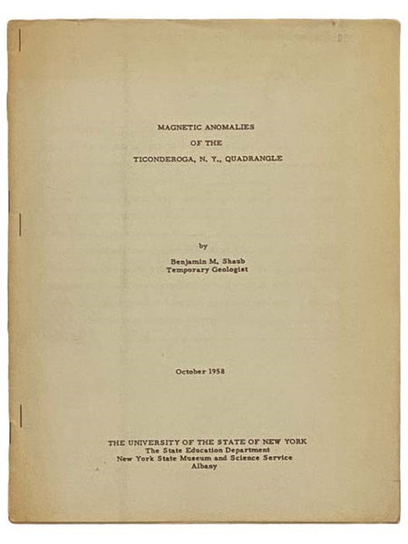 Magnetic Anomalies of the Ticonderoga, N.Y. Quadrangle [New York]