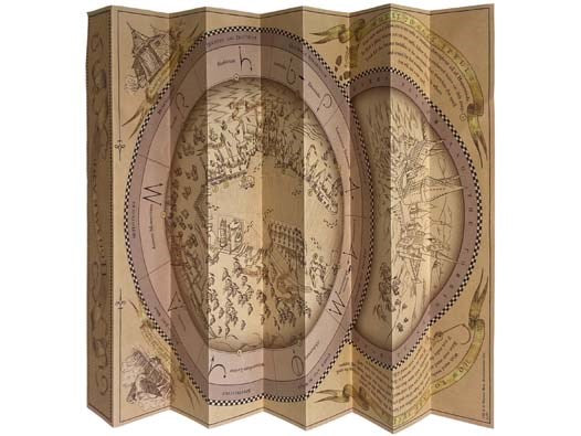 Albus Dumbledore Wand with Box and Hogsmeade/Diagon Alley Map
