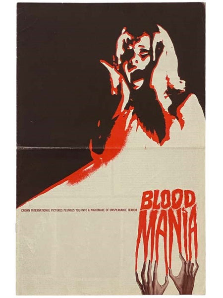 Blood Mania Press Kit Pressbook Cult Horror Film B-Movie Psychotronic Cinema
