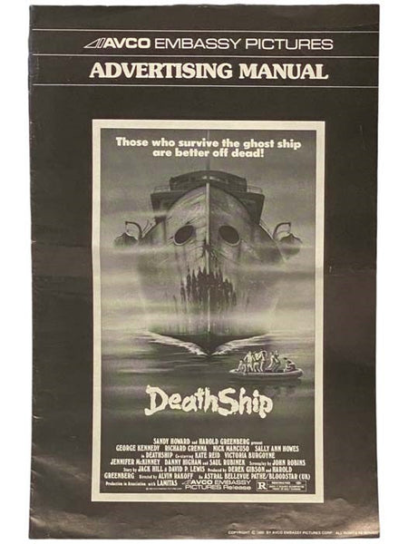 Death Ship Film Press Kit Pressbook Advertising Manual Cult Horror B-Movie