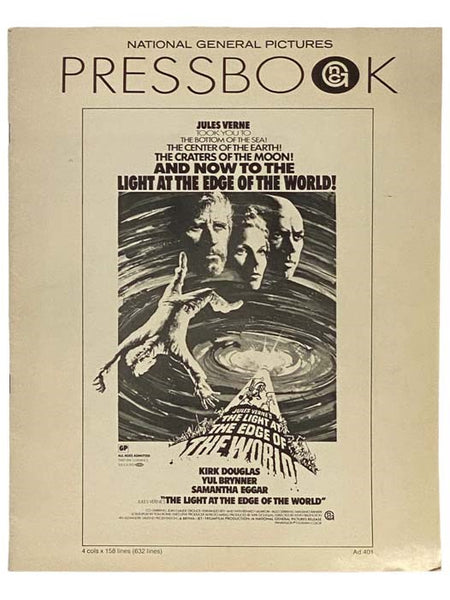 Jules Verne's The Light At The Edge of The World Press Kit Pressbook Advertising Manual Kirk Douglas Yul Brynner