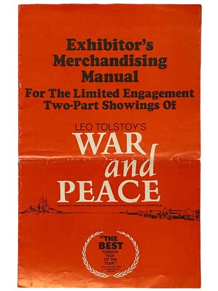 Leo Tolstoy's War and Peace Film Press Kit Pressbook Exhibitor's Merchandising Manual Sergei Bondarchuk