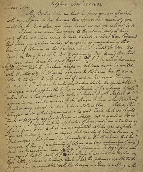 Letters from William Blake to Thomas Butts, 1800-1803, Printed in Facsimile with an Introductory Note