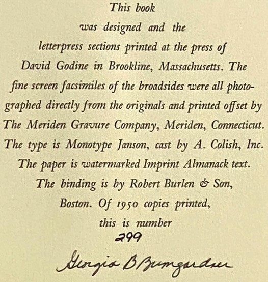 American Broadsides: Sixty Facsimilies Dated 1680 to 1800 Reproduced from Originals in the American Antiquarian Society