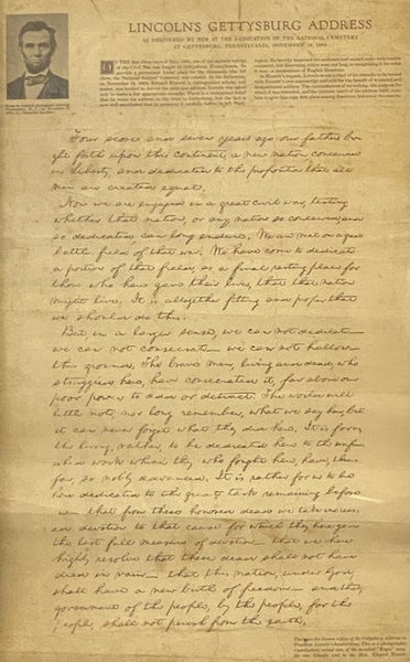 Lincoln's Gettysburg Address [Early 20th Century Photographic Facsimile of Everett-Keyes Copy in Manuscript]