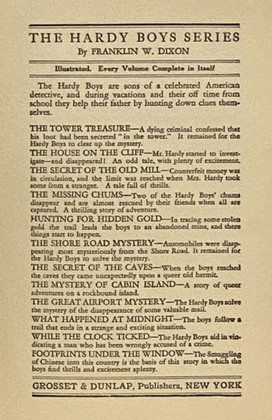 The Mystery of Cabin Island (The Hardy Boys Mystery Stories, Book 8)