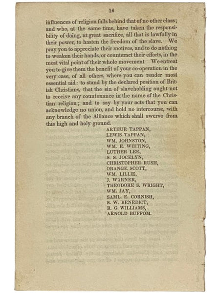 Protest and Remonstrance [1800s Religious Abolitionist Pamphlet]
