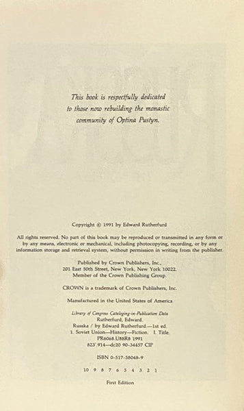 Russka: The Novel of Russia