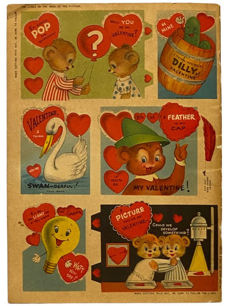 Children's Valentine Cut-Out Book