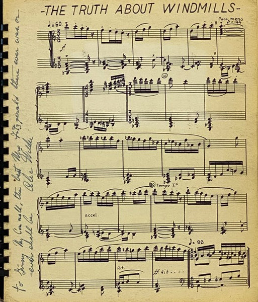 The Truth About Windmills: Signed Association Copy of Original Score