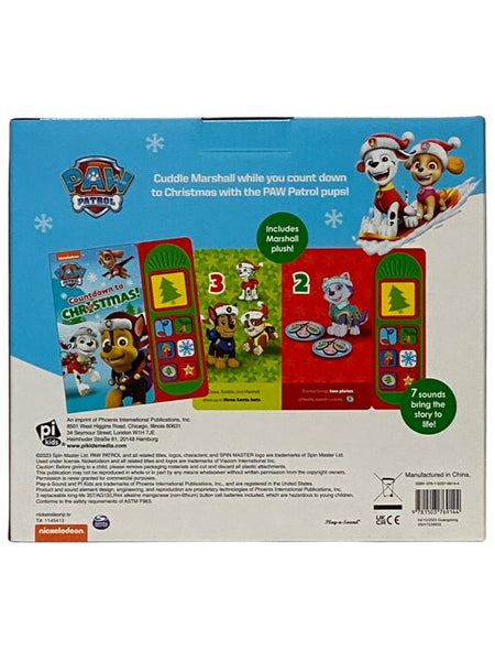 Paw Patrol Countdown to Christmas Holiday Gift Set: Sound Book and Marshall Plush