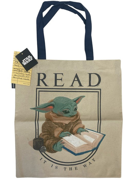 Star Wars Grogu Read Canvas Tote