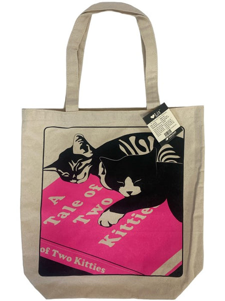 A Tale of Two Kitties Canvas Tote