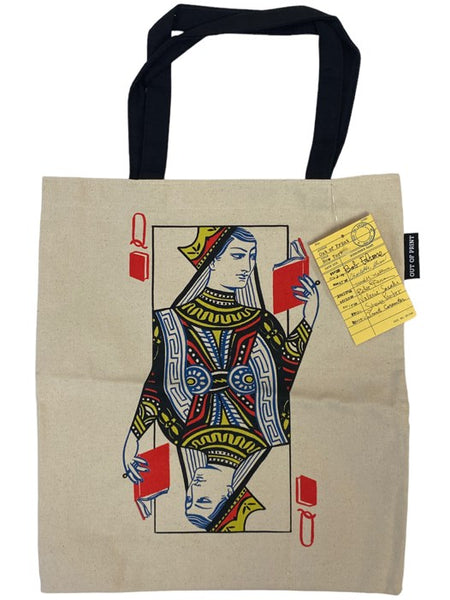 Queen of Books Canvas Tote