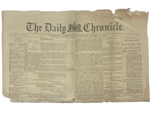 The Daily Chronicle, Georgetown, British Guiana, Wednesday, January 20, 1897, New Series Vol. XXX