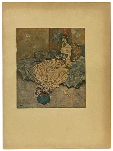 Arabian Nights Tipped-in Color Plate Illustrated by Edmund Dulac, 1907