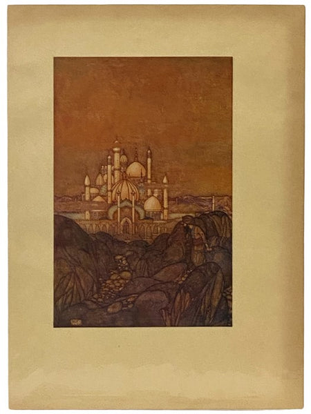 Arabian Nights Tipped-in Color Plate Illustrated by Edmund Dulac, 1907