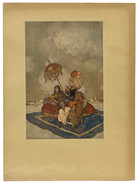 Arabian Nights Tipped-in Color Plate Illustrated by Edmund Dulac, 1907
