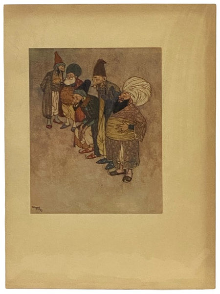 Arabian Nights Tipped-in Color Plate Illustrated by Edmund Dulac, 1907