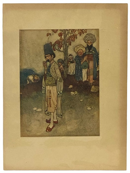 Arabian Nights Tipped-in Color Plate Illustrated by Edmund Dulac, 1907