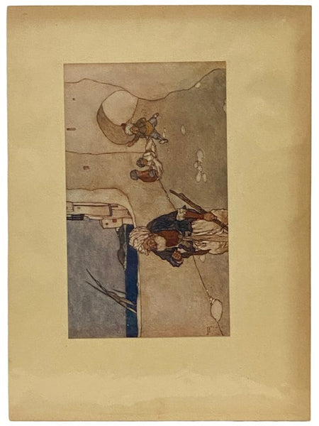 Arabian Nights Tipped-in Color Plate Illustrated by Edmund Dulac, 1907