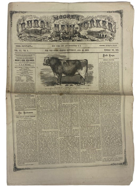 Moore's Rural New-Yorker, Saturday, Jan. 16, 1869, Vol. XX, No. 3, Whole No. 991