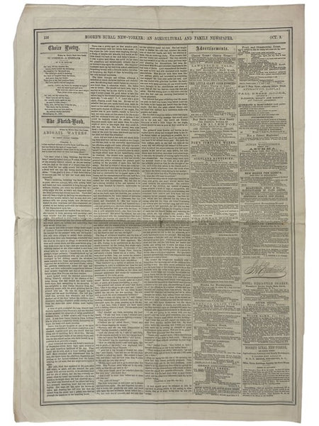 Moore's Rural New-Yorker, Saturday, October 9, 1858, Vol. IX, No. 41, Whole No. 457