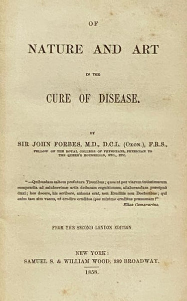 Of Nature and Art in the Cure of Disease