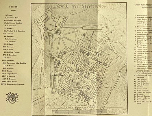 Descrizione della Citta di Modena Nell' Anno MDCCCXXXIII. Per cura di Francesco Sossaj Modenese.