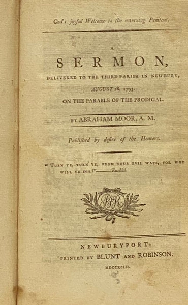 Sammelband of Nine Newburyport Sermons: A Plain and Serious Address to the Master of a Family, on the Important Subject of Family Religion.; Family Exercises; or, The Godly Parents' Assistant; Being an Attempt to Render Family Religion Entertaining, as W…