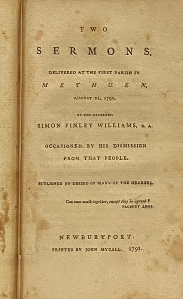 Sammelband of Nine Newburyport Sermons: A Plain and Serious Address to the Master of a Family, on the Important Subject of Family Religion.; Family Exercises; or, The Godly Parents' Assistant; Being an Attempt to Render Family Religion Entertaining, as W…