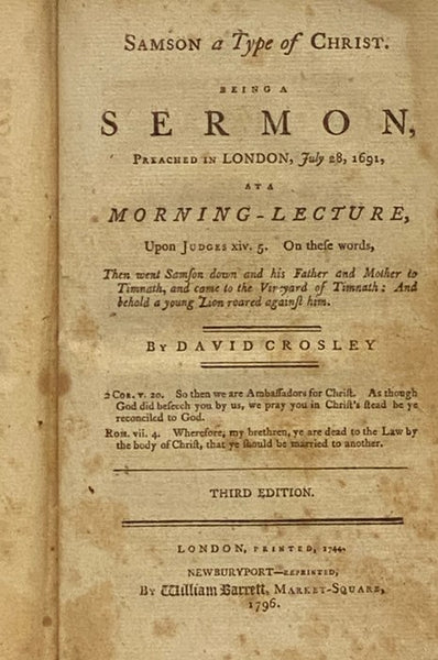 Sammelband of Nine Newburyport Sermons: A Plain and Serious Address to the Master of a Family, on the Important Subject of Family Religion.; Family Exercises; or, The Godly Parents' Assistant; Being an Attempt to Render Family Religion Entertaining, as W…