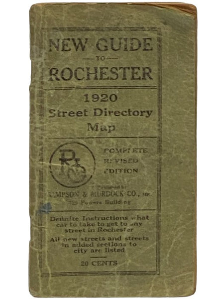 New Guide to Rochester, 1920 Street Directory Map (Complete Revised Edition) [New York]