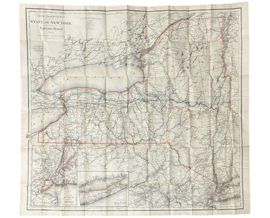 Map of the State of New York Accompanying the Legislative Manual, 1896