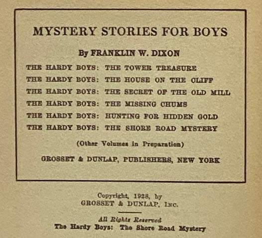 The Shore Road Mystery (The Hardy Boys Mystery Stories Book 6)
