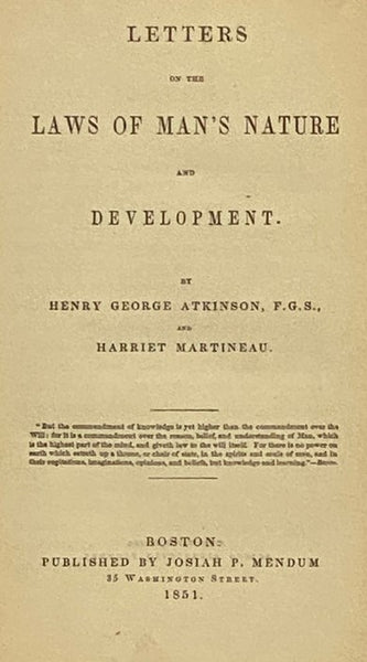 Letters on the Laws of Man's Nature and Development.