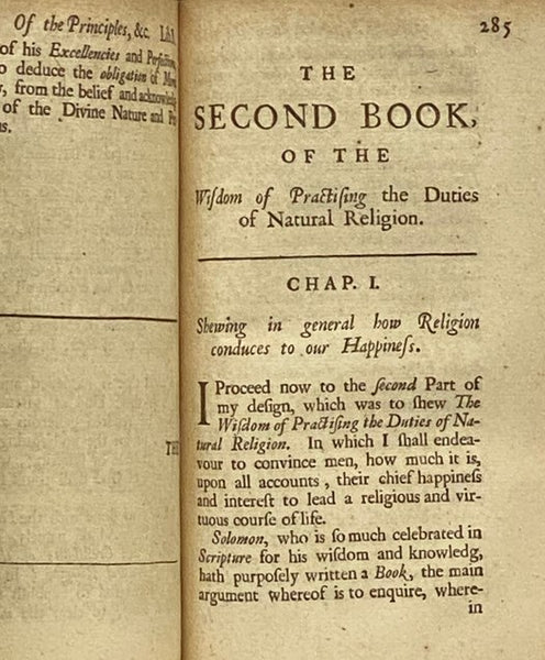 Of the Principles and Duties of Natural Religion: Two Books. to which is added, A Sermon Preached at His Funerals