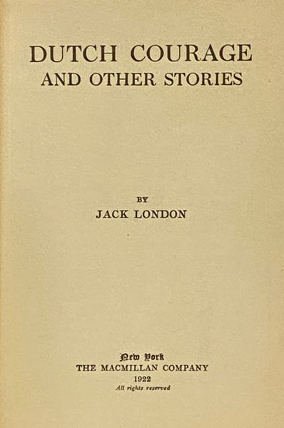 Dutch Courage and Other Stories