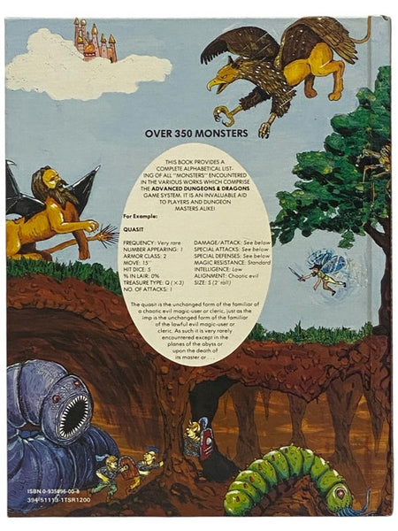 Monster Manual: An Illustrated Compendium of Monsters: Aerial Servant to Zombie (Advanced Dungeons and Dragons)