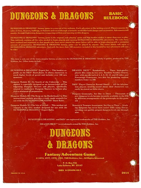 Dungeons & Dragons: Fantasy Adventure Game Basic Rulebook (Basic Rules, 1)