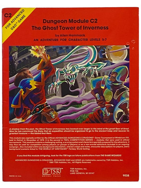 The Ghost Tower of Inverness: An Adventure for Character Levels 5-7 (Dungeons Module C2, for Use with Advanced D&D Game)