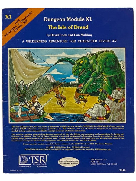 The Isle of Dread: An Adventure for Character Levels 3-7 (Dungeons Module X1, for Use with Dungeons & Dragons Expert Set)