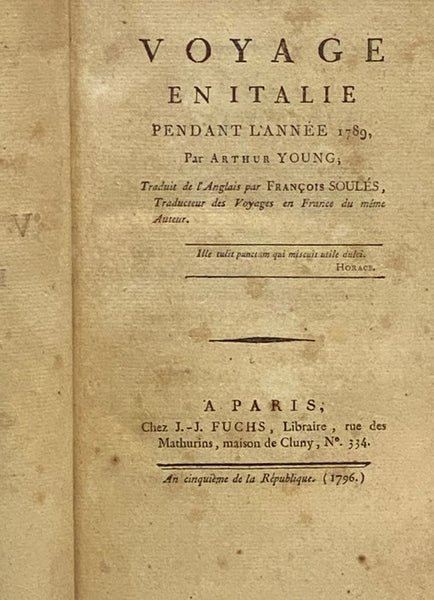 Voyage in Italie Pendant l'Annee 1789