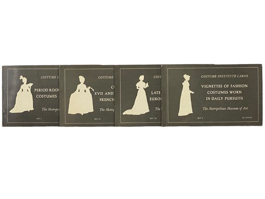 Costume Institute Cards, in 4 Volumes: Vol. I. Period Rooms Re-occupied: Costumes and Interiors; Vol. II. Costumes XVII and XVIII Centuries French and English; Vol. III. Costumes Late XVIII-XIX Centuries European and American; Vol. V. Vignettes of Fashio…